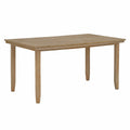 Dining Room Table And Chairs With Bench, Rustic Wood Dining Set, Set Of 6 Natural Wood Wash Natural Wood Wash Solid Wood