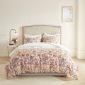 3 Piece Cotton Printed Duvet Cover Set King Multi Polyester