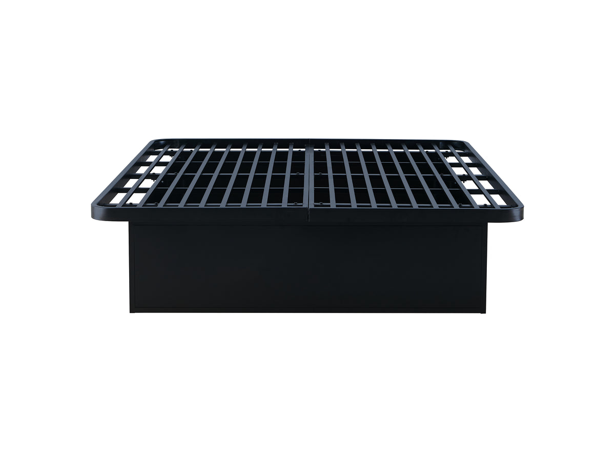 Modern Style Heavy Duty King Size Platform Bed Frame Made With Metal And16 Inch Height In Black Box Spring Not Required King Black Metal Bedroom Modern Bed Frame Metal Metal