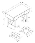 Computer Desk, Home Office, Laptop, Storage Drawers, 48