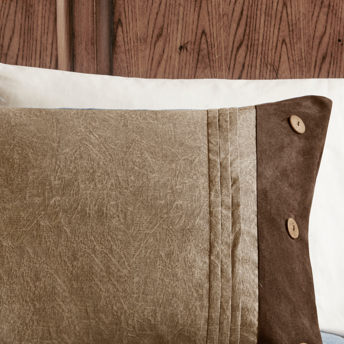 7 Piece Faux Suede Comforter Set Brown Cal King California King Brown Polyester