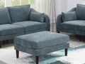 Beautiful Mineral Color Ottoman Morgan Fabric 1Pc Ottoman Soft Cushion Wood Legs Living Room Furniture Grayish Wood Primary Living Space Classic,Contemporary,Modern Rectangle Fabric