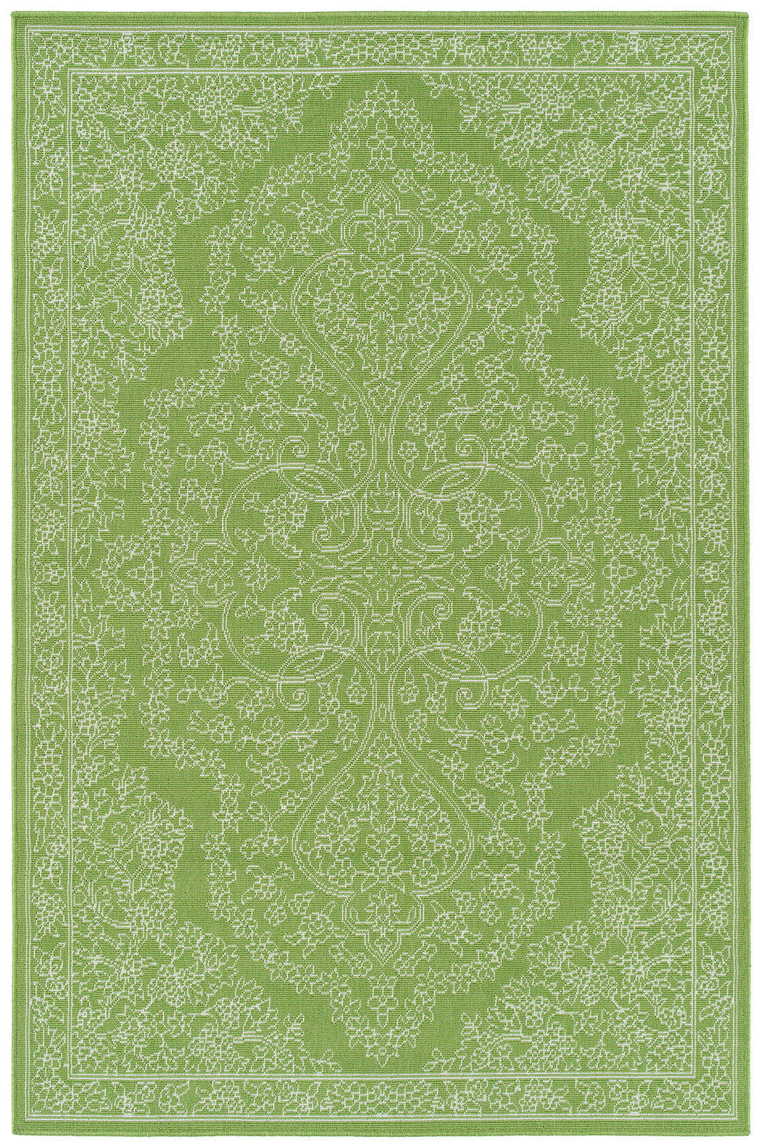 Transitional,Textured Loop Pile 5' X 7'6" Rectangle Area Rug Lime Green Polypropylene