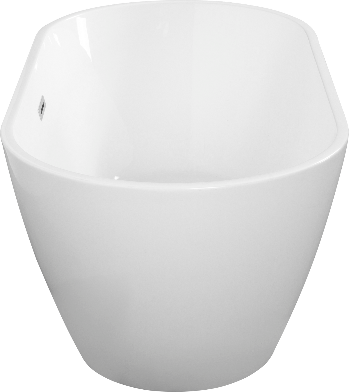 Freestanding Acrylic Soaking Bathtub With Chrome Overflow And Drain, Self Leveling Legs Flexible Hose Easy Installation, 24A09 60 Gloss White Bathroom Freestanding Tubs Acrylic