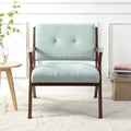 Scandi Comfort Lounge Chair Green Solid Wood Mdf