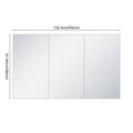 60'' W X 36'' H Surface Frameless Mirror Medicine Cabinet, Beveled Mirror Edges Bathroom Medicine Cabinet White Engineered Wood