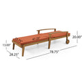 Jason Chaise Lounge Orange Wood Fabric