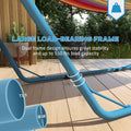 Outsunny Hammock Stand For 2 Person, Portable Adjustable Steel Frame Hammock Stand With Weather Resistant Finish, For 9 14Ft Hammocks, 10.3', 550 Lbs. Capacity, Blue Blue Steel
