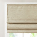 Printed Faux Silk Room Darkening Cordless Roman Shade Taupe Polyester