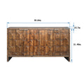 Accent Cabinet Farmhouse Style 4 Door Wooden Cabinet Sideboard Buffet Server Cabinet Storage Cabinet, For Living Room, Entryway, Hallway, Office, Kitchen And Dining Room, Antique Natural Wood