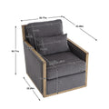 Coolmore Corduroy Swivel Barrel Chair, Comfy Accent Sofa Chair For Living Room, 360 Degree Swivel Barrel Club Chair, Leisure Arm Chair For Nursery, Hotel, Bedroom, Office, Lounge Dark Gray Dark Gray Primary Living Space Foam Corduroy