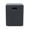 50000 Btu Outdoor Square Mgo Propane Fire Pit Table With Tank Holder Dark Gray Dark Gray Magnesium Oxide