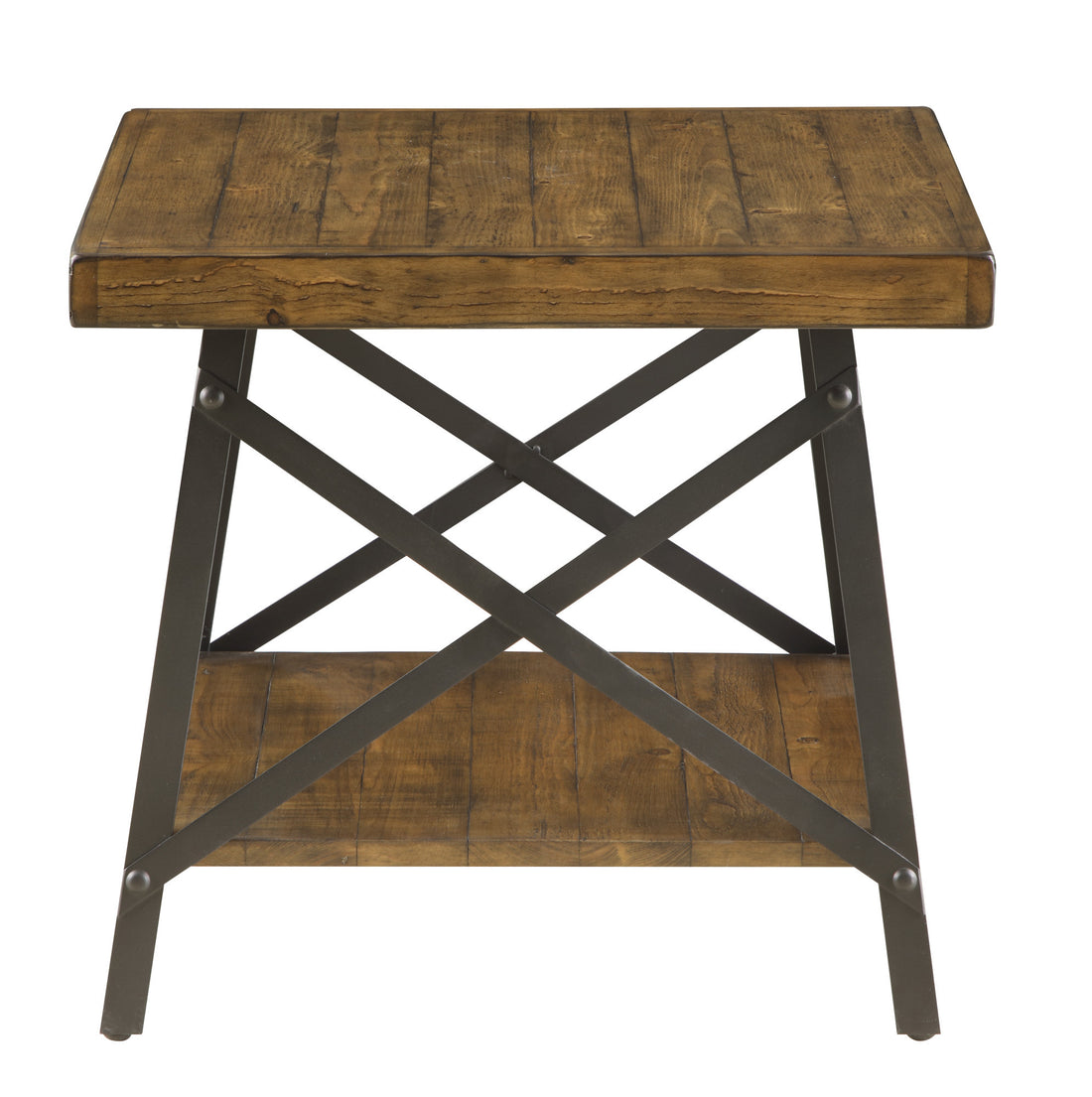 Douglas Brown End Table Brown Solid Wood