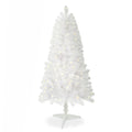 4Ft White Artificial Christmas Tree Prelit With Stand ,100 Warm White Led Lights, Realistic 241 Branch Tips Pvc White Norwood Spruce Tree Easy Assembly For Indoor, Home White Pvc