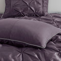 7 Piece Tufted Comforter Set Plum Full Full Plum Polyester