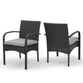 Cordoba Kd Pe Wicker Dining Chair Grey Pe Rattan Iron Waterproof Fabric