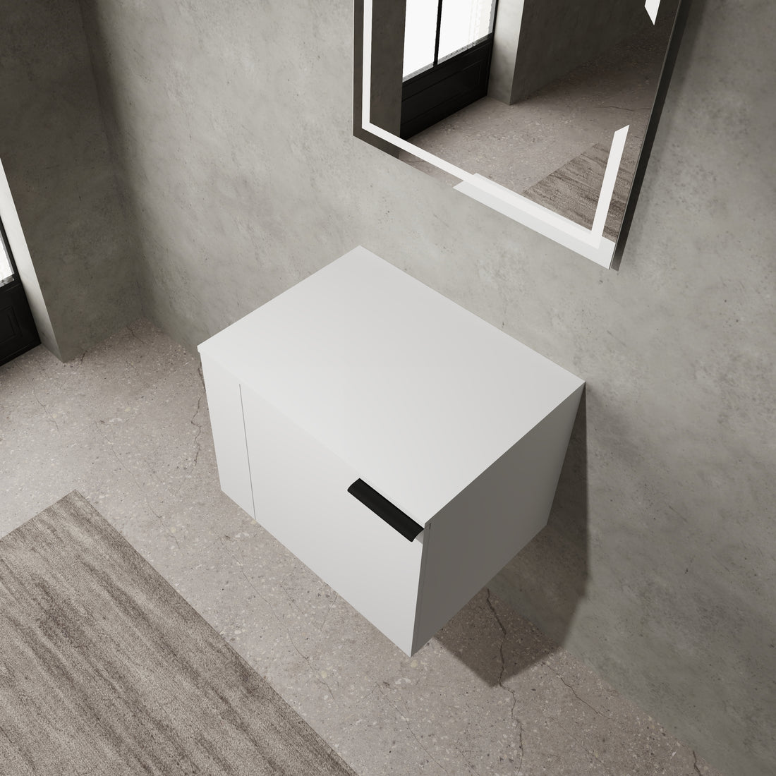 24 "Bathroom Vanity Sink Combo For Big Space,Modern Bathroom Cabinet Cabinet Combination, Bathroom Sink Cabinet Set Without Sink,White Composable Ameican White Oak Bathroom American Design