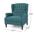 One And Half Seater Recliner Teal Fabric