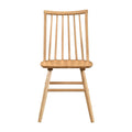 Chic Curved Backrest Side Chairs Set Of 2 Natural Oak Finish Windsor Dining Chairs Wooden Furniture Oak Dining Room Side Chair Wood