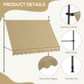 Outsunny Manual Retractable Awning, 118