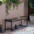 Hopkins Industrial Wood And Metal Bench Grey Acacia Wood