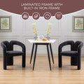 Coolmore Contemporary Designed Velvet Fabric Upholstered Accent Dining Chair Barrel Side Chairs Kitchen Armchair For Living Room Set Of 2 Black Velvet Black Foam Velvet