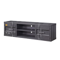 Gunmetal Tv Stand With 2 Open Shelves Gunmetal Primary Living Space 70 79 Inches Metal
