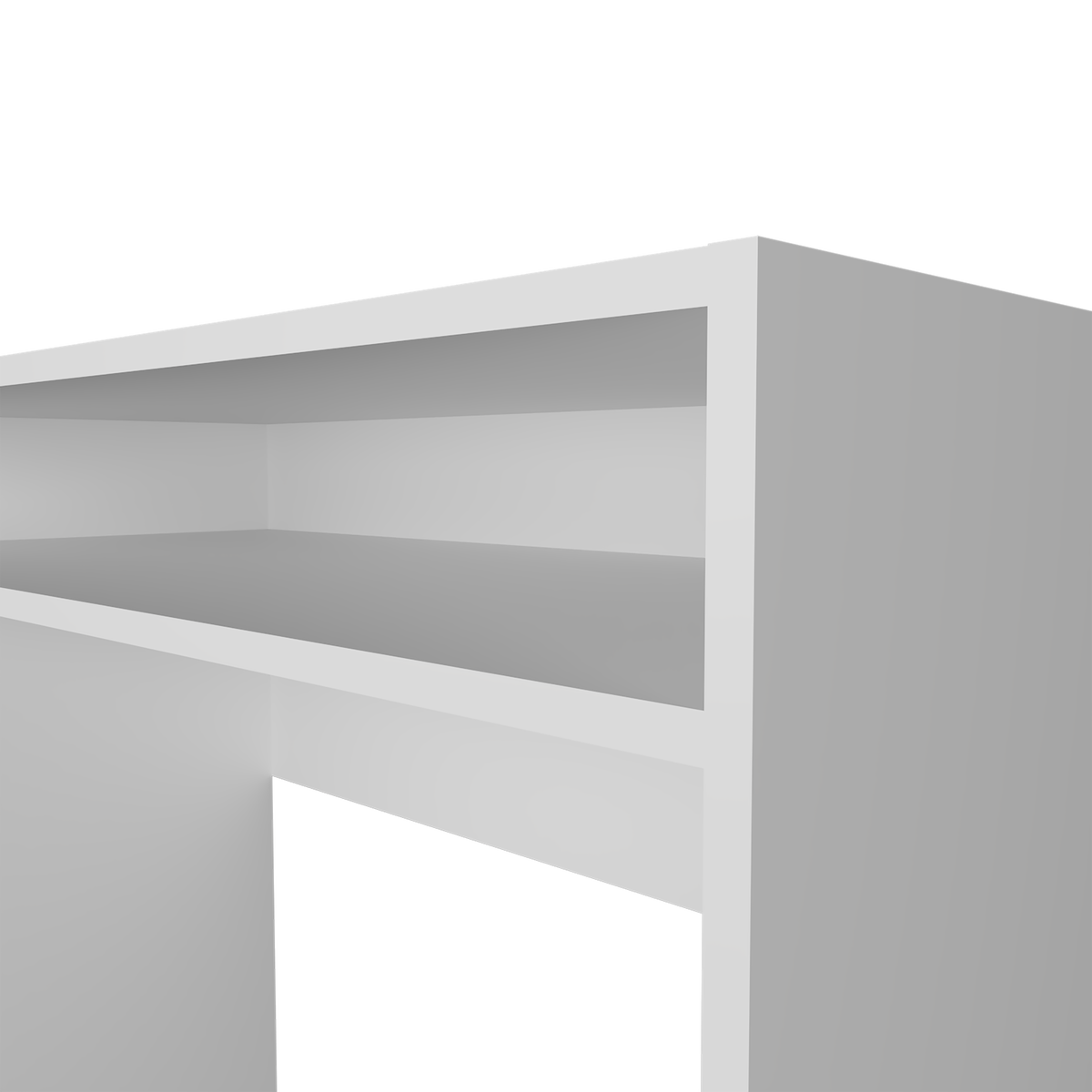 Desk Caraway, Office, White White Engineered Wood