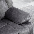 Homcom Swivel Rocker Recliner Chair For Living Room, Fabric Reclining Chair For Nursery, Rocking Chair With Footrest, Side Pockets, Charcoal Gray Charcoal Grey Polyester