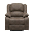 Modern Reclining Chair Brown Polished Microfiber Pillowtop Arms Solid Wood Frame 1Pc Living Room Furniture Brown Microfiber Wood Primary Living Space Pillow Top Arms Solid Wood