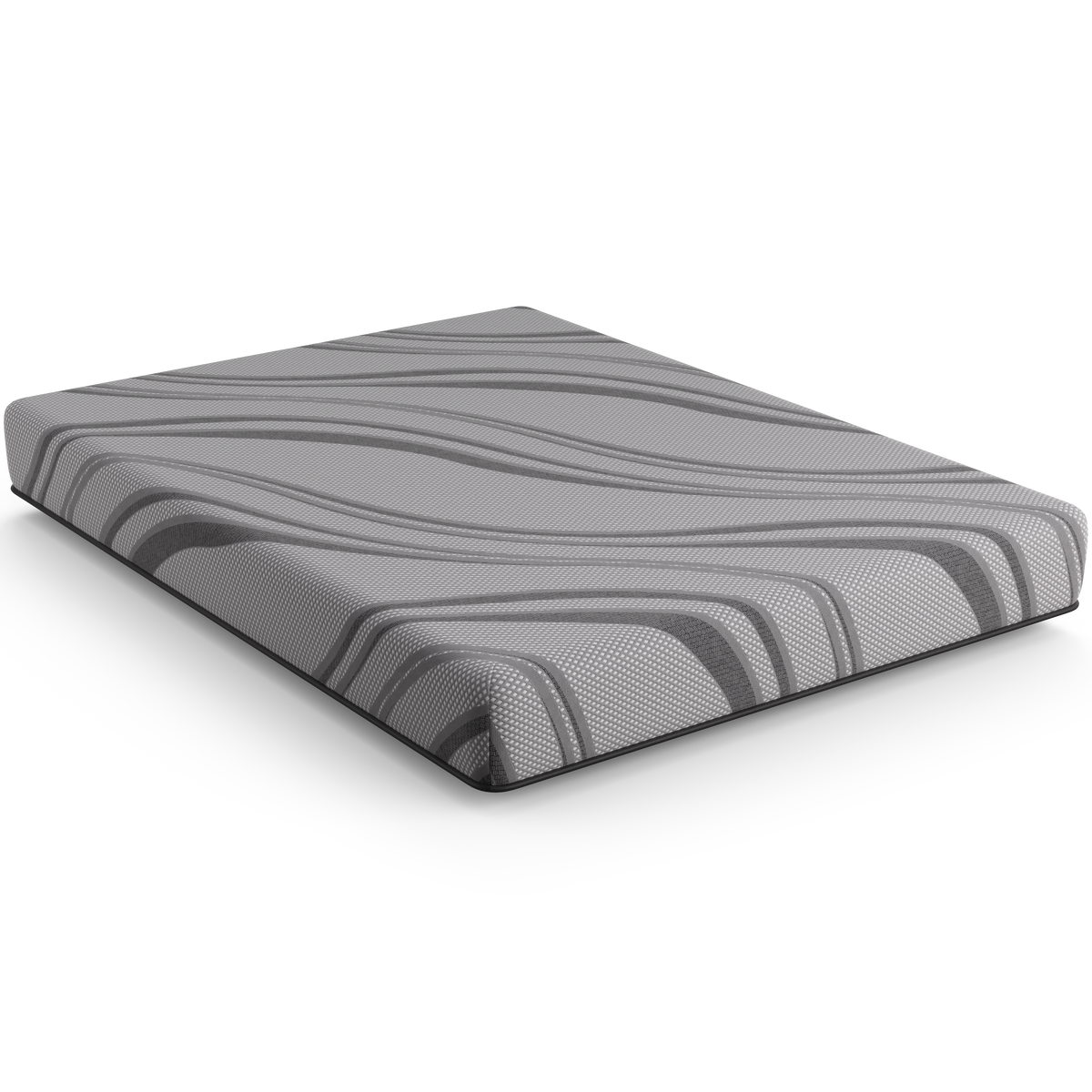Bib: Nl 8" Pro Gel Foam Firm Twin Xl Gray Memory Foam Fabric Twin Xl