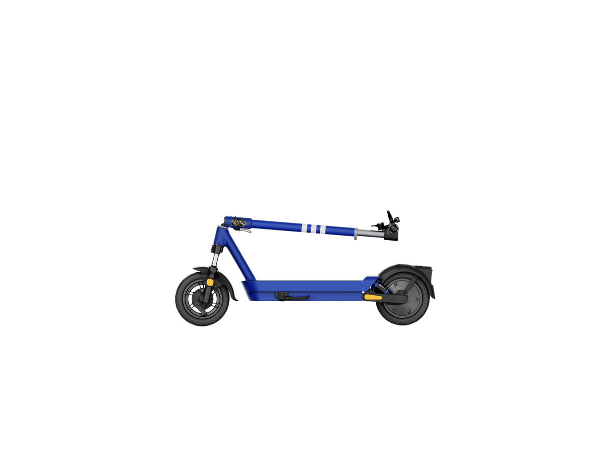 Dual Suspension Electric Scooter W 43.5 Miles Max Operating Range & 24 Mph Max Speed Blue Blue Aluminum