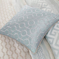 7 Piece Comforter Set Aqua Queen Queen Aqua Polyester