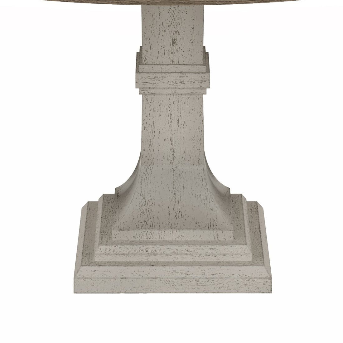 Tannen 59"W Round White And Gray Dining Table White Gray Mdf