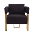Ts Teddy Velvet Upholstered Metal Foot Sofas Black Gold Teddy 1 Seat