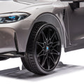 Bmw M4 12V Kids Ride On Painting Toy Car 2.4G W Parents Remote Control,Three Speed Adjustable,Power Display, Usb,Mp3 ,Bluetooth,Led Light,Story,A Handle With Wheels And A Pull, Easy To Carry Silver Polypropylene