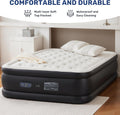 Queen Camping Air Mattress With Built In Electric High Speed Pump, 18