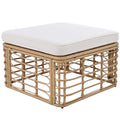 7 Pieces Outdoor Patio Furniture, All Weather Rattan Sectional Sofa Set With Thick Cushions And Pillows, Freely Combined Conversation Sets For Garden, Backyard, Balcony, Beige Yes Complete Patio Set Beige Seats 6 Garden & Outdoor Complete Patio Sets Foam