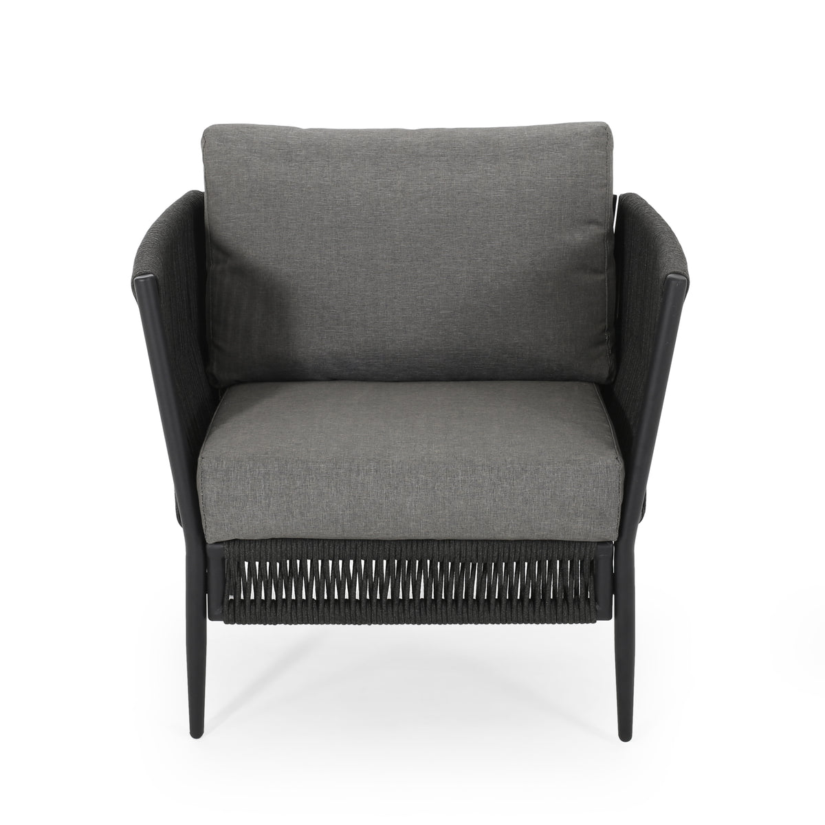 Hanford Club Chair Grey Woven Rope