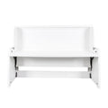Murphy Bed With Desk, Ideal Bedroom Furniture For Small Spaces, Horizontal & Vertical Pull Out Beds And Space Saving Furniture, Foldable Beds Horizontal Single White Particle Board Mdf