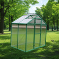 Newly Marketed Gain Height Windproofaluminum Greenhouse 6X4 Ft Polycarbonate Greenhouse Raised Base And Anchor Aluminum Heavy Duty Walk In Greenhouses For Outdoor Backyard In All Season Green Aluminium Alloy