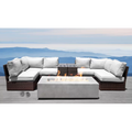 Fully Assembled 4 Person Rattan Wicker Seating Group With Cushions Espresso Wicker