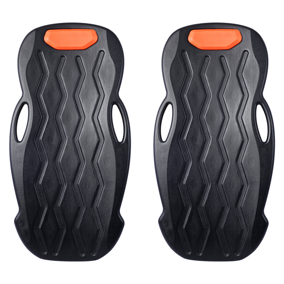 2Pcs Plastic Creeper 42 Inch With Carrying Bag Blow Molded Ergonomic Hdpe Body With Padded Headrest & Dual Tool Trays 330 Lbs Capacity Orange Black Hdpe