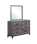 Mirage Foil Grey Mirror Black Gray Rubber Wood