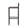 Milos Outdoor Acacia Wood Barstool Set Of 2 Dark Brown Acacia Wood
