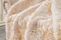 Luxury Chinchilla Faux Fur Gilded Beige Throw Blanket 60