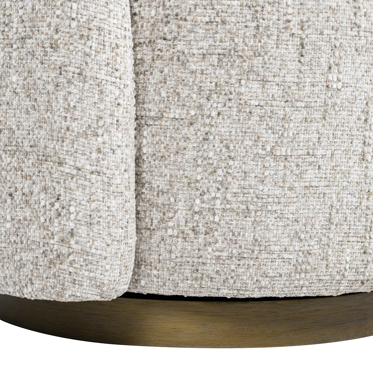 Duo 31.5" Laf One Arm Swivel Accent Chair, Multi Greige Beige Chenille Beige Foam Chenille