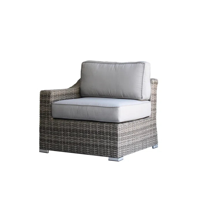 Stylish Rattan Wicker Fully Assembled 3 Person Seating Group With Plush Cushions Perfect For Outdoor Relaxation Grey,Grey Mix Wicker