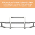 Stainless Steel Deer Guard Bumper For Freightliner Cascadia 2018 2022 With Brackets Chrome Stainless Steel