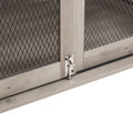 Farmhouse Dog Cage Crate Furniture With Sliding Barn Door, Farmhouse Wooden Dog Kennel End Table With Flip Top Plate Dog House With Detachable Divider For Small Medium Large Dog Gray Gray Wash Mdf